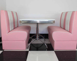 Ronnie American Retro Booth Diner Set Pink 