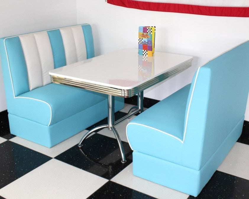 Ronnie American Retro Booth Diner Set in Blue