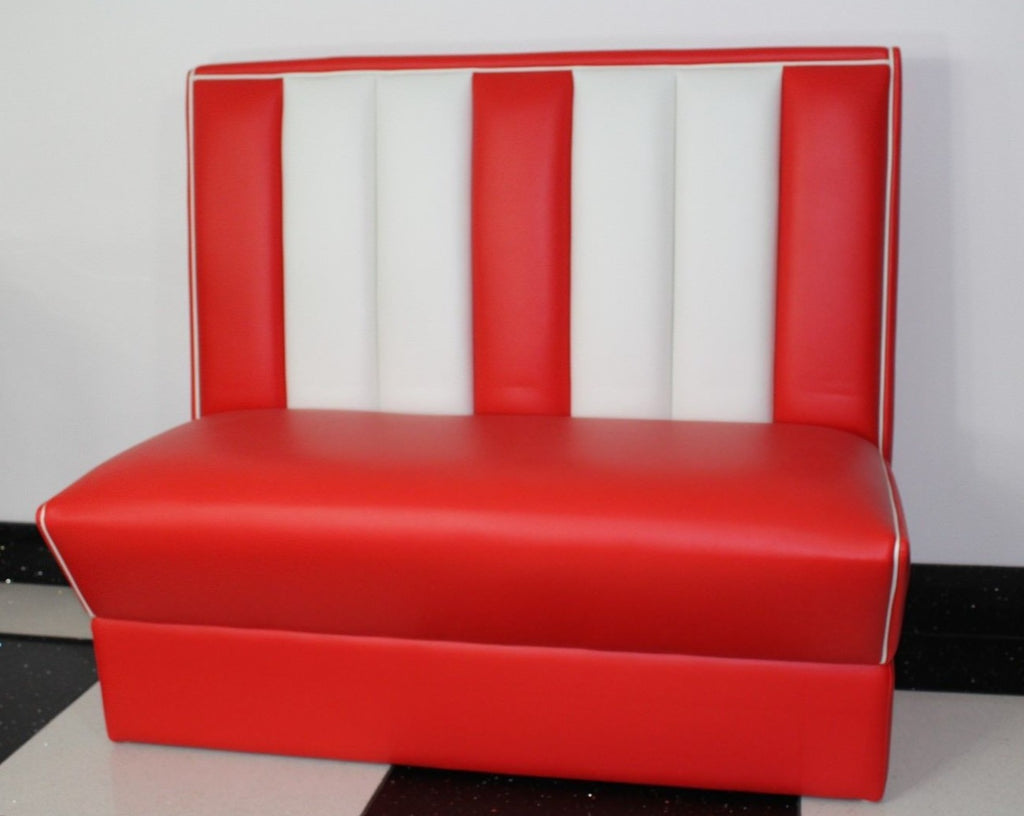 Red and White Commercially Graded Double Booth