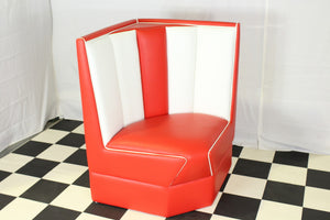 Red corner booth