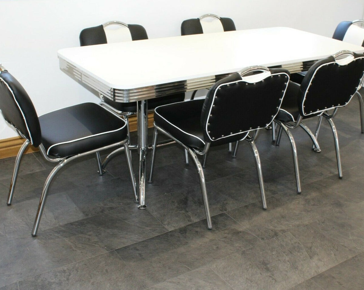 Large Booth Table With Black Studded Chairs Just Americana