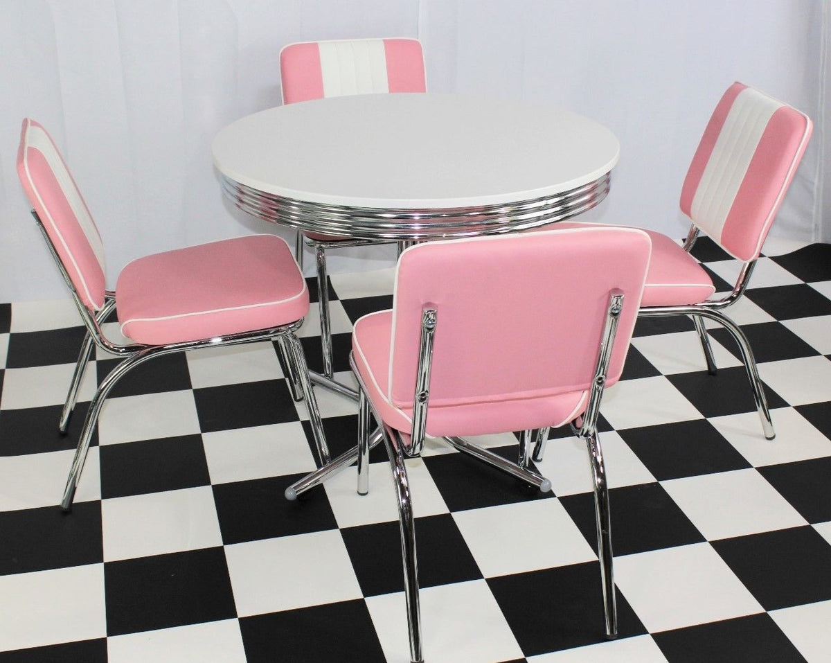 Round Table Pink Diner Set
