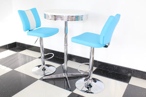 Blue Bistro Set with Claw Base Table