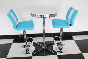 Blue Bistro Set with Claw Base Table