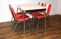 Four Legged Red Diner Set