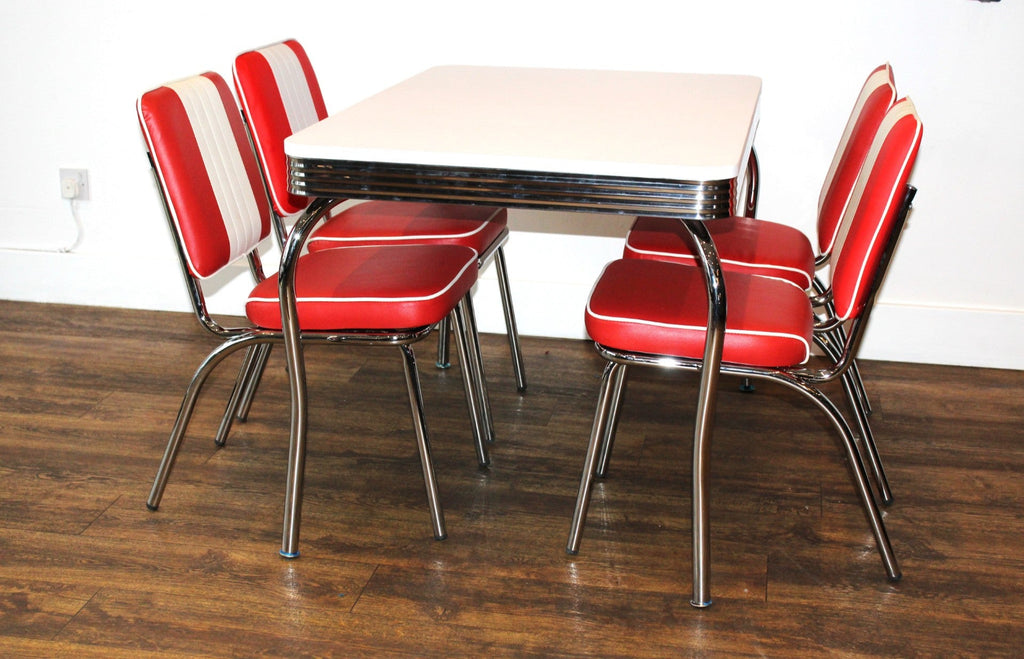 Four Legged Red Diner Set
