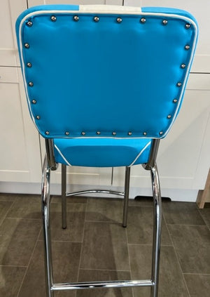Tall Blue and White Stool/Chair