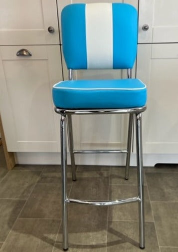Tall Blue and White Stool/Chair