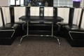 Commercially Graded Black Full Booth Set With Black Table