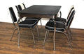 Four Legged Black Diner Set With Black Table