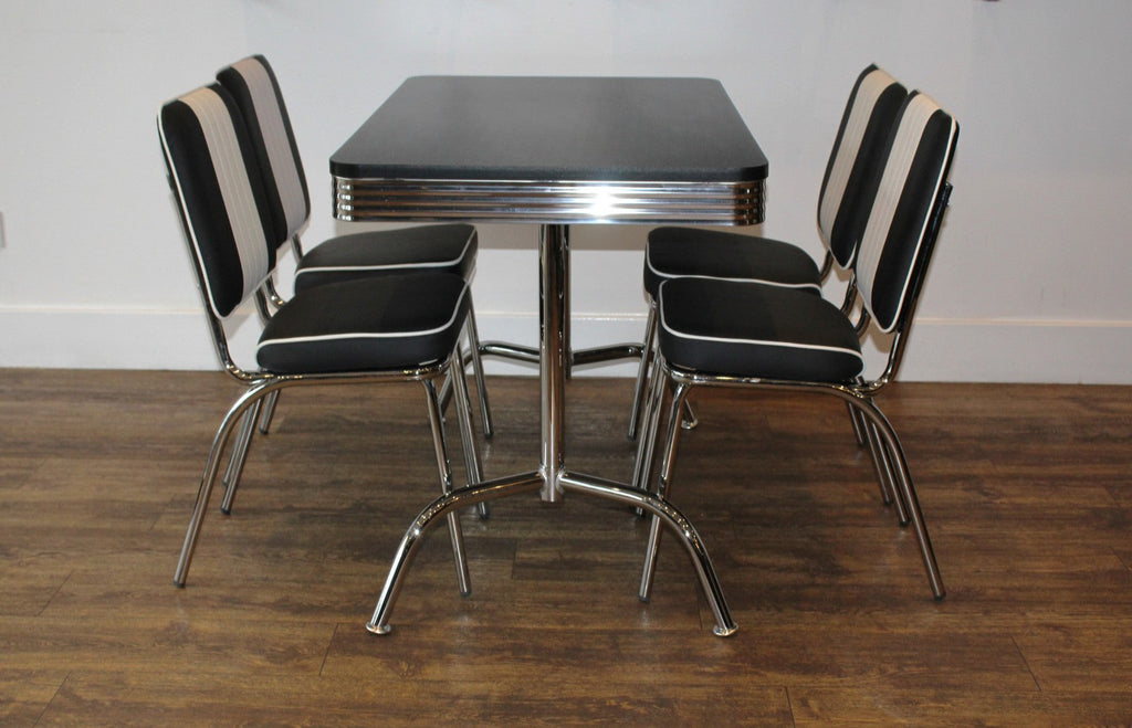 Black Diner Set With Black Booth Table