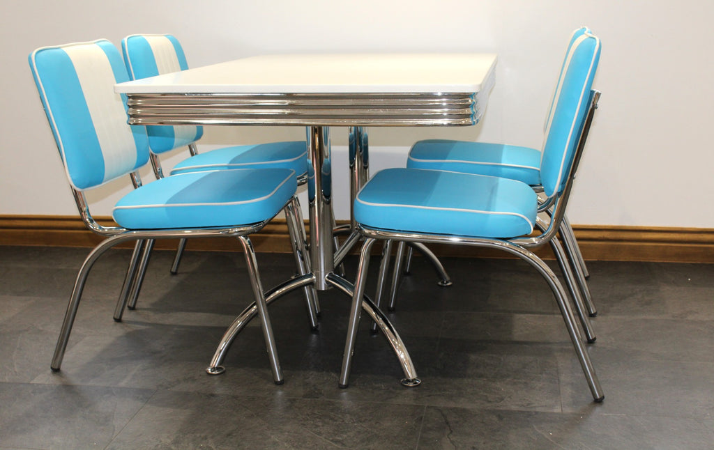 Booth Table Blue Diner Set