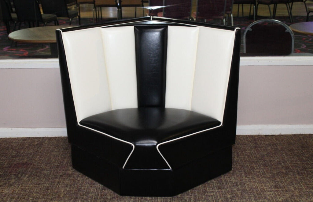 Commercially Graded Black Corner Booth Second
