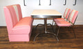 Pink Nashville Booth, 2 Chairs and White Booth Table