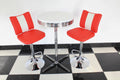 Red Bistro Set with Claw Base Table