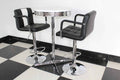 Claw Base Black & White Bistro Set 