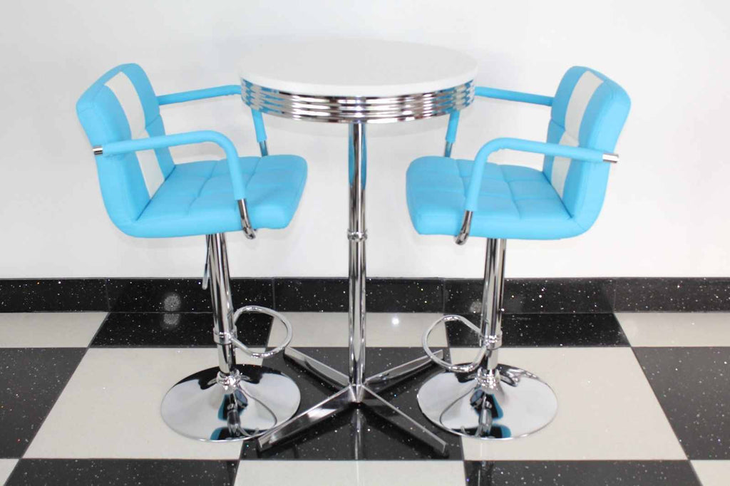 Bistro Set Blue and White – Claw Base