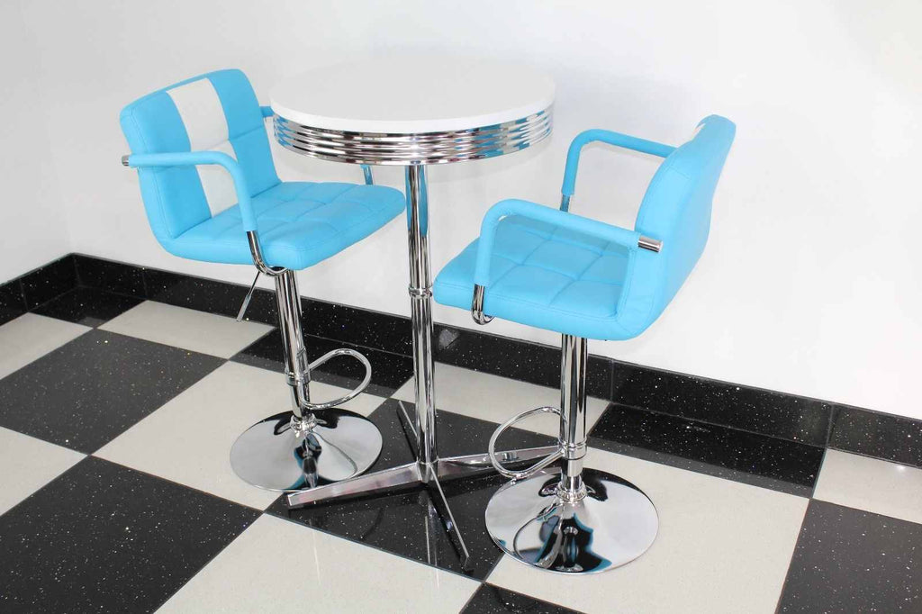 Bistro Set Blue and White – Claw Base