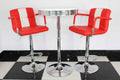 Bistro Set Red and White – Round Base
