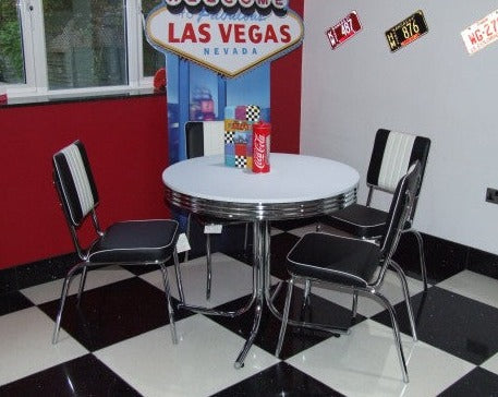 Budget Black and White Diner Set