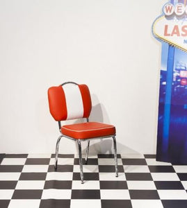 REDUCED - Red and White Single Chair