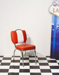 Red and White Single Chair