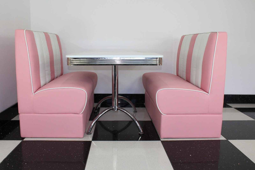 Ronnie American Retro Booth Diner Set Pink 