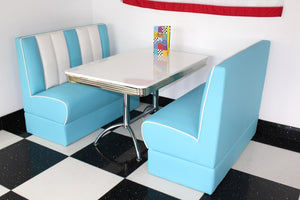 Ronnie American Retro Booth Diner Set in Blue