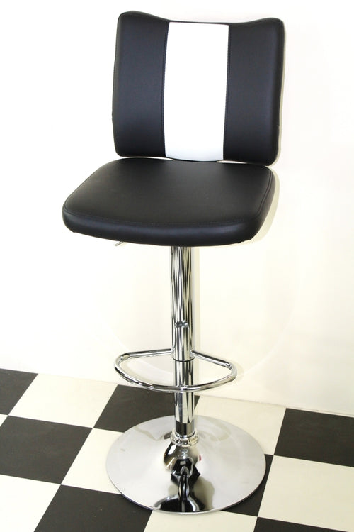 American Diner Retro Style Black Bar Stool 