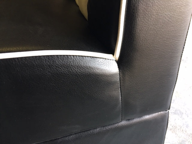 Black Double Booths With White Table - REDUCED