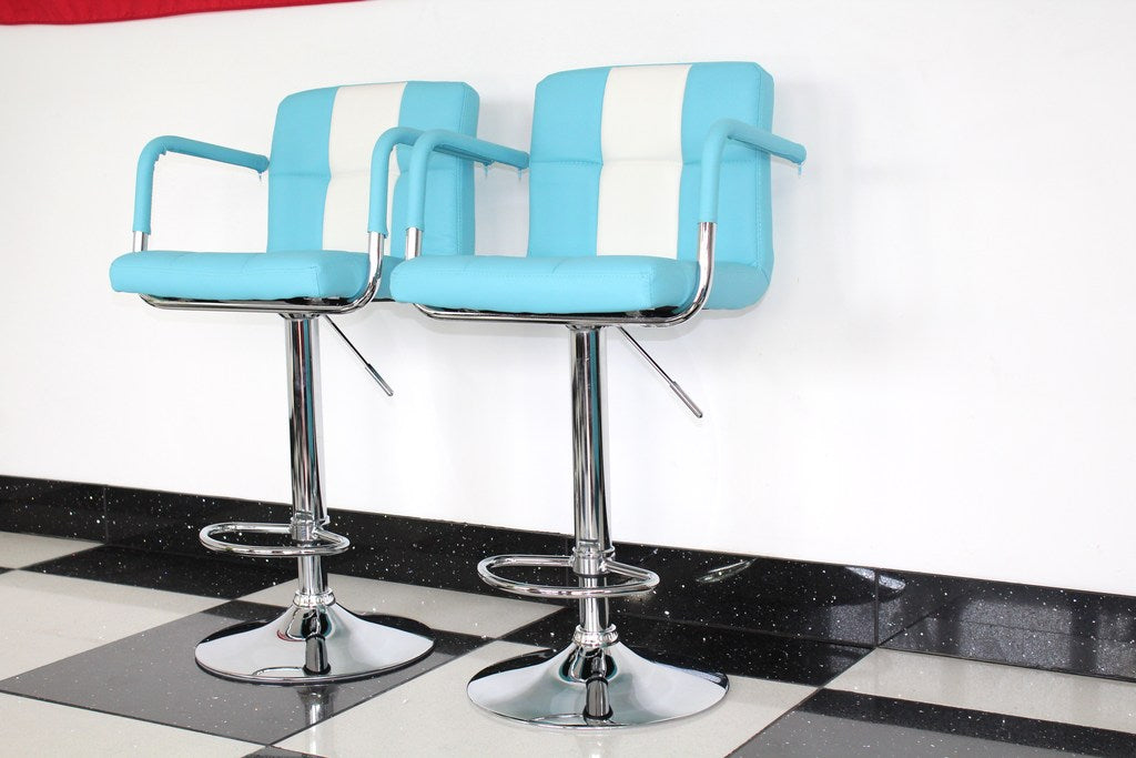Blue Retro Dining Style Chair x2
