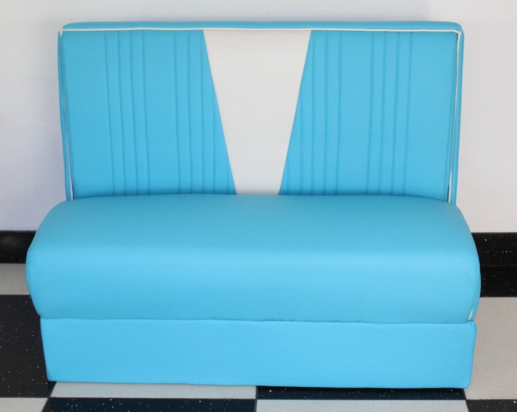 Blue And White 'V' Booth