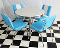 Budget Round Table Blue Diner Set