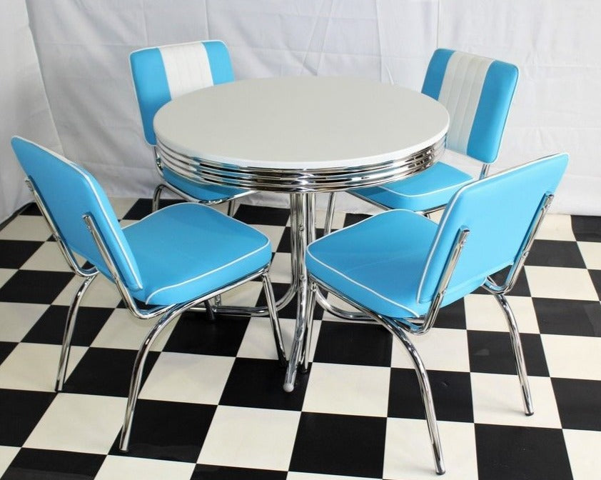 Budget Round Table Blue Diner Set – Just Americana