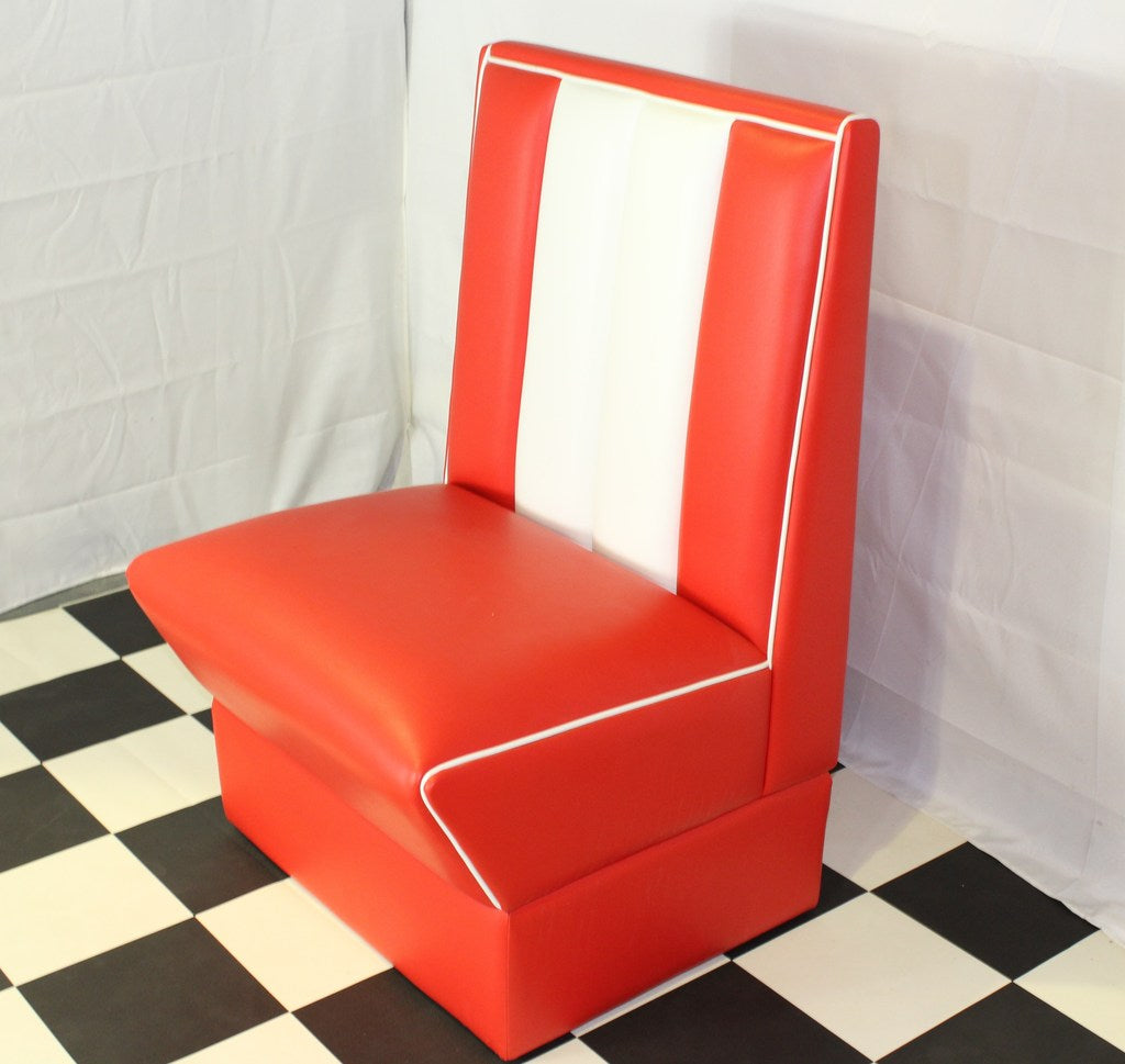 Commercially Graded Full Booth Diner Set With Black Table