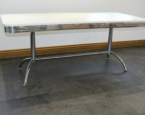Large White Topped Booth Table