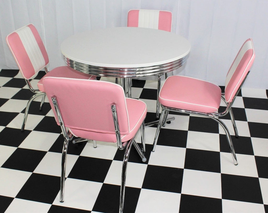 Round Table Pink Diner Set