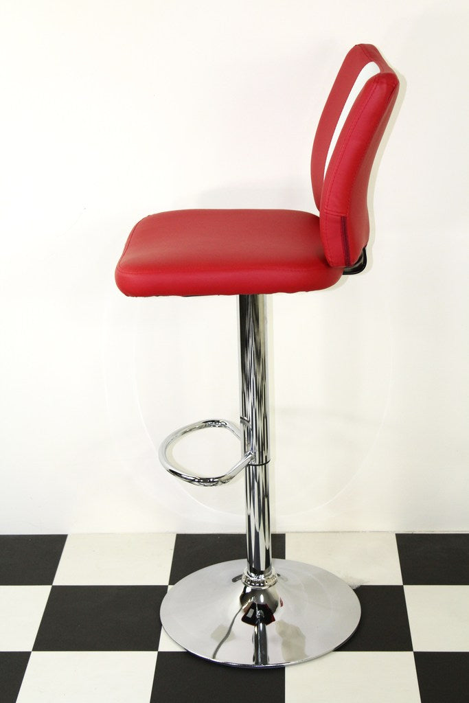 American Diner Retro Style Red Bar Stool