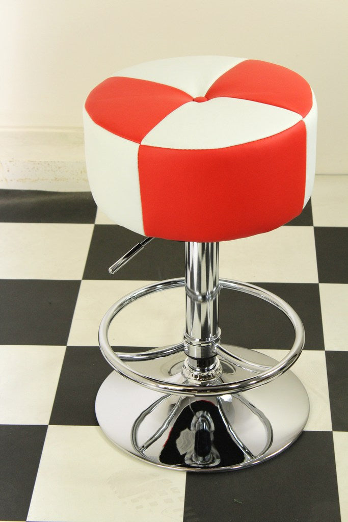 American Diner Retro Style Stool Red