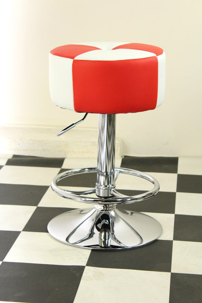 American Diner Retro Style Stool Red