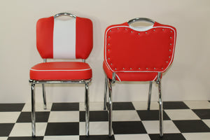 american red and white retro chair