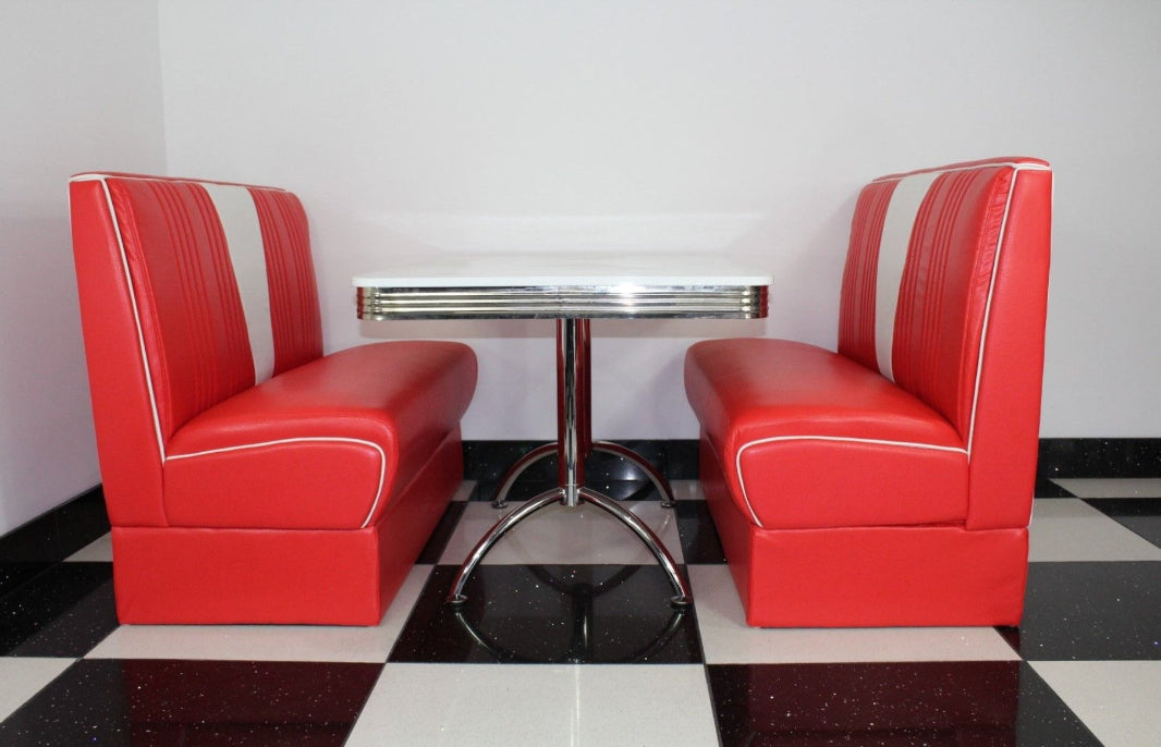 Red Nashville Booth Diner Set