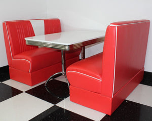 Budget Red Nashville Booth Diner Set