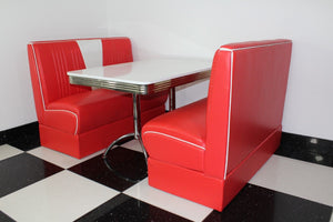 Red Nashville Booth Diner Set - SECONDS