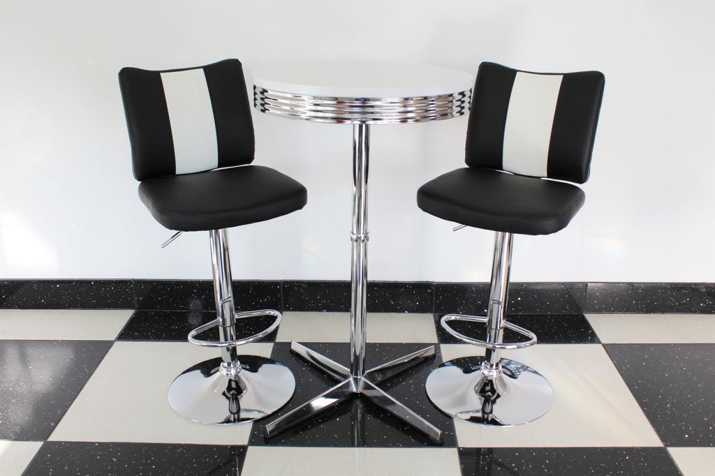 Black Bistro Set with Claw Base Table
