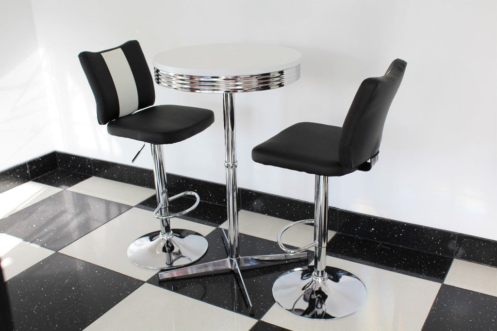 Black Bistro Set with Claw Base Table